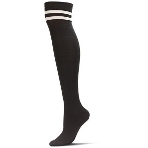 Memoi Top Stripe Cashmere Blend Over The Knee Warm Socks - 1 of 2