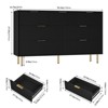 7 Drawers Dresser for Bedroom, Fluted Chest of Drawers with Gold Handle - 2 of 4
