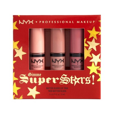 NYX Professional Makeup Butter Lip Gloss Trio Gift Set 1 - Light - 1.86 fl oz