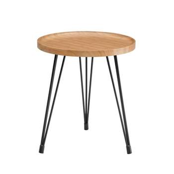 Tadao Round Mid-Century Modern Side Table Bamboo - Danya B.