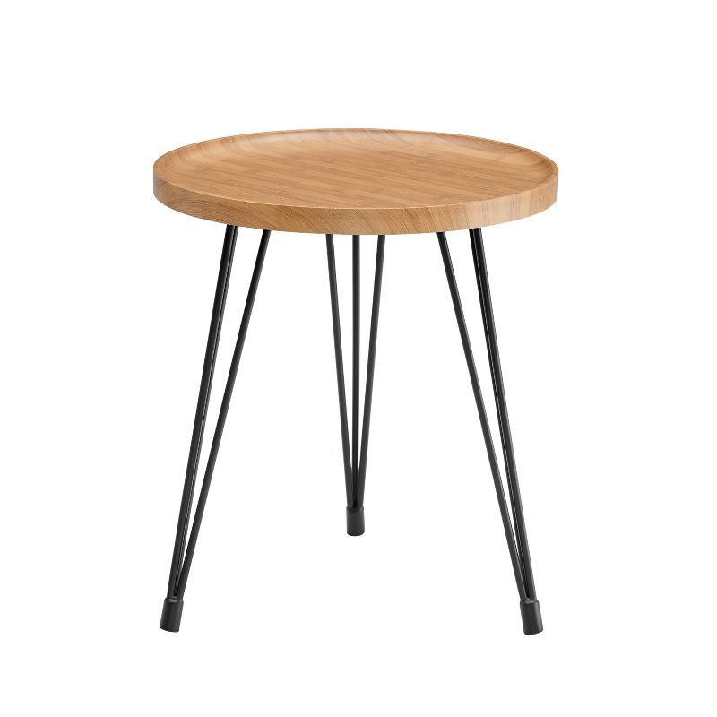 Tadao Round Mid-Century Modern Side Table Bamboo - Danya B., 1 of 12