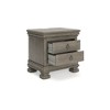 Signature Design by Ashley Lexorne 3 Drawer Nightstand, Gray - 4 of 4