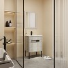 Freestanding Bathroom Vanity with Ceramic Sink, Dual-Purpose Wall-Mounted/Floor-Standing Design, Adjustable Shelf - 4 of 4