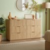 6 Drawer Dresser for Bedroom, 55" Wide Chest of Drawers with Gold Handles, Fluted Closet Drawer TV Stand, Clothing Storage Organizer for Living Room - 2 of 4