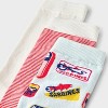 Women's Sardines 3pk Crew Socks - A New Day™ Aqua/Ivory/Red 4-10: Floral Knit, Tagless, Smooth Toe Seams - 3 of 3