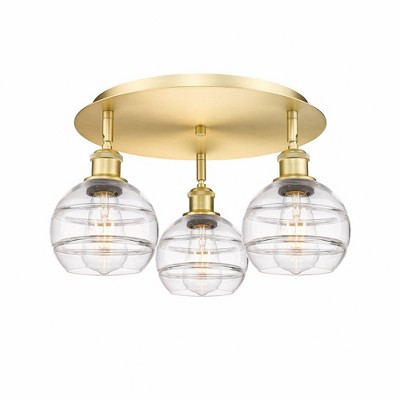 Rochester - 3 Light Flush Mount In Industrial Style-8.88 Inches Tall and 17.63 Inches Wide