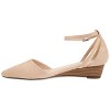 Journee Collection Womens Arkie Buckle Pointed Toe Sliver Wedge - 2 of 4