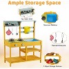Kid's Wooden Play Kitchen, Outdoor Wooden Pretend Play Kitchen Set for Toddler with Removable Sink & Faucet, Water Box, Stove Top,Toy Kitchen Set - 3 of 4