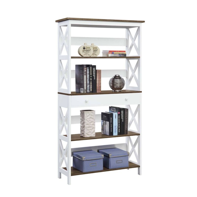 59.75" Breighton Home Xavier 5-Shelf Bookcase with Drawer, 4 of 8
