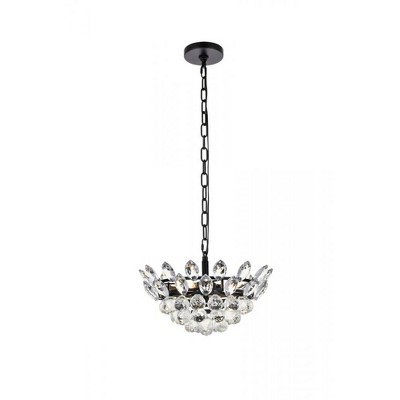 Elegant Lighting Emilia 14 inch pendant in black
