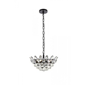 Elegant Lighting Emilia 14 inch pendant in black - 1 of 4