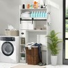 Tangkula Over The Toilet Storage Cabinet w/ Sliding Barn Door Adjustable Shelves 2 Hooks - 3 of 4