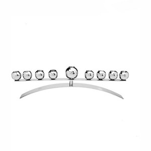 Classic Touch 17" Stainless Steel Menorah - 1 of 3