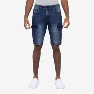 X RAY Men's Denim Cargo Shorts 12 Inches Inseam - 1 of 4