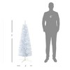 TopComfy Christmas Tree Stand 5 Foot Snow Flocked Pencil Tree with Realistic Branches for Holiday Decor, White, 21.3"*21.3"*59" - 3 of 4