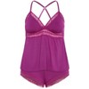 Women's Plus Size Viva Short Cami Set - cerise | CITY CHIC - 4 of 4