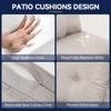 Buenhomino Outdoor Seat Cushion Set 25 x 22 x 4 Inch,Waterproof & Fade Resistant Outdoor Chair Cushions,Deep Seat Cushion with Removable Cover - 4 of 4