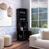 Gulches Wine Storage Cabinet with 8 Built in Racks 4.4" x 4.4", Stemware Rack, Double Bottom Cabinets and 3 Open Shelves - 2 of 4