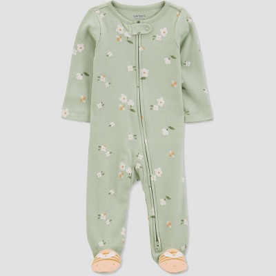 Carter's Just One You®️ Baby Girls' Mini Floral Sleep N' Play - Green 3M