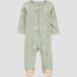 Carter's Just One You® Baby Girls' Mini Floral Sleep N' Play - Green - 1 of 3