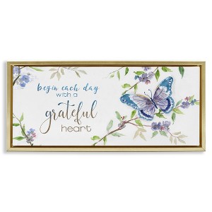 Stupell Industries Begin Day with Grateful Heart, 31" x 14" - 1 of 4