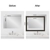 Amanti Art Mirror Makeover Bathroom Mirror Frame Border Kit - Fully Assembled Peel and Stick Frame - Mirror NOT Included - Shipwreck  Narrow Trim - 4 of 4