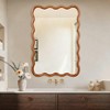 Spassway Sets of 2  Asymmetrical Rectangle Wall Mirrors Irregular Wood Frame Wall Mounted Vanity Mirror Decorative for Bedroom Bathroom - 3 of 4