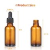 24 Pack 1oz Amber Glass Eye Dropper Bottle with 1pcs Stainless Steel Funnels and Long Glass Dropper and Cleaning Brush-30ml Leakproof Travel Bottles - 4 of 4