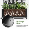 Lirago Metal Planter Box privacy screen Garden Bed with Trellis and Wheels-Black- 6 ft. H x 3 ft. W - 4 of 4