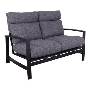 Courtyard Casual Santorini Loveseat with Envelop back Cushion  Alum frame in powder coating - 1 of 2