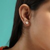 SOHI Women's Pearl White The Jackie Stud Earrings - 4 of 4