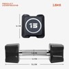 TROPOW PU Coated Hex Dumbbell Set (10KG/22LB x2) ¨C Black Non-Slip No-Roll Weights for Home Gym & Strength Training - 2 of 4