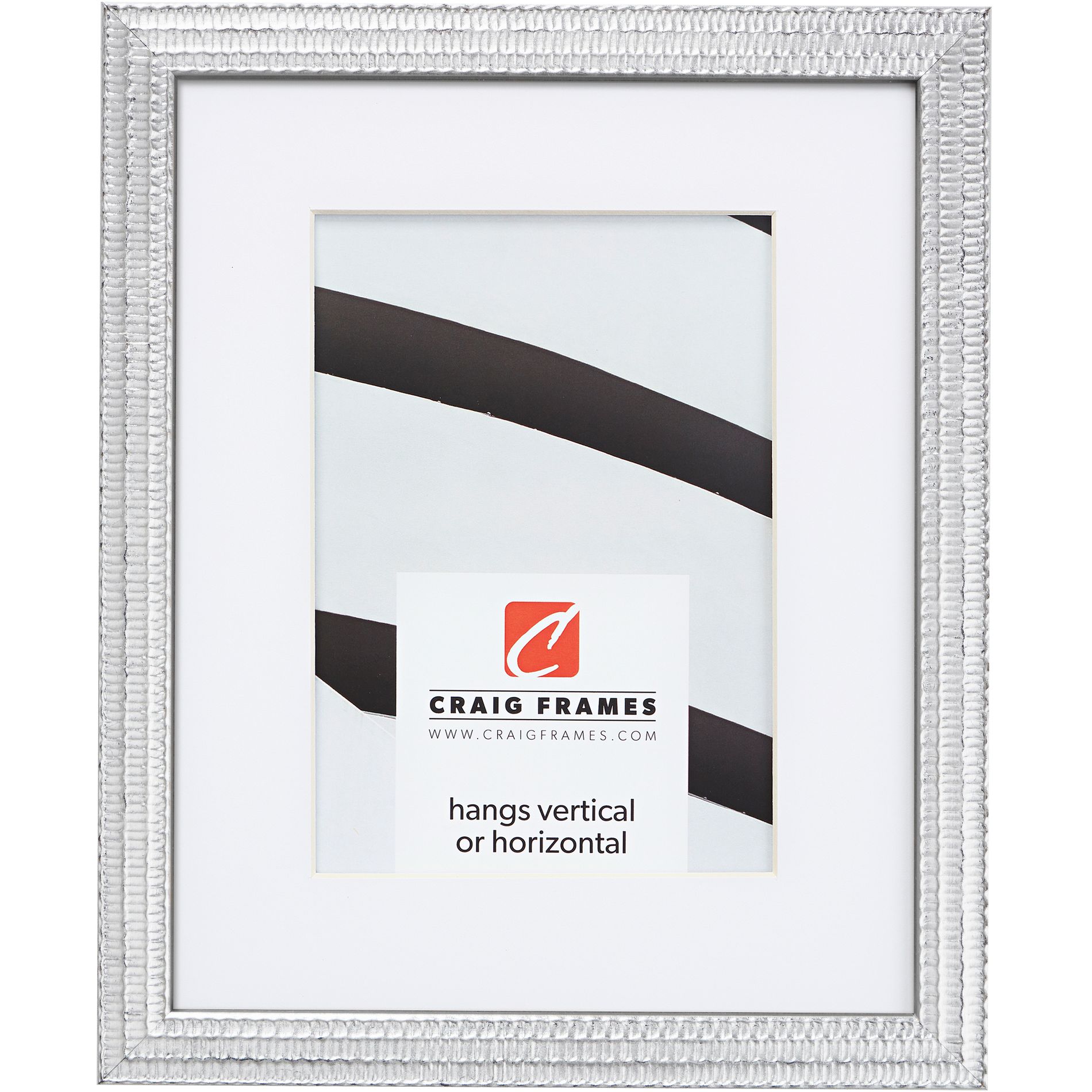 Farnsworth Silver 20x20 inch Picture Frame matted to 16x16