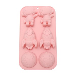 Unique Bargains Candy Moulds 6-Cavity Space Theme Candy Mould Earth Rocket Astronaut Hand Wash 8.9"x5.04"x1.06" 1 Pc - 1 of 4