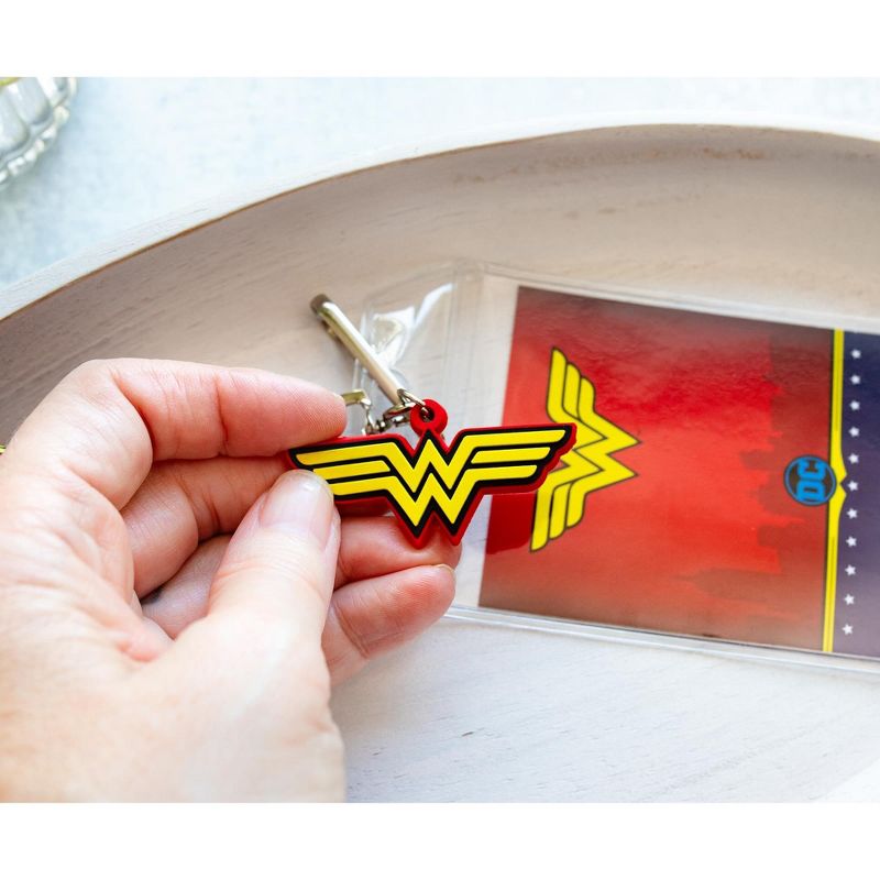 Silver Buffalo DC Comics Wonder Woman 22-Inch Lanyard With ID Badge Holder And Logo Charm, 5 of 9