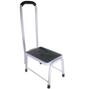 5 Star Super Deals Medical Footstool Bathroom Step w/ Support Handle & Non Slip Grip Supports 450lbs For Bathtub, Shower, Kitchen, Bedroom - 1 of 4