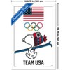 Trends International Team USA x Peanuts – Snoopy Winter Ski Jump Framed Wall Poster Prints - 3 of 4
