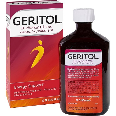 Geritol Liquid Energy Support With Ferrex Tonic - 12 Oz : Target