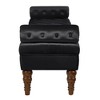Kumasinova 51.5" Velvet End of Bed Bench with Tufted Button,Luxury Entryway Bench with Wooden Legs,Ottoman Bench&Foot Rest for Bedroom,Living Room - 4 of 4