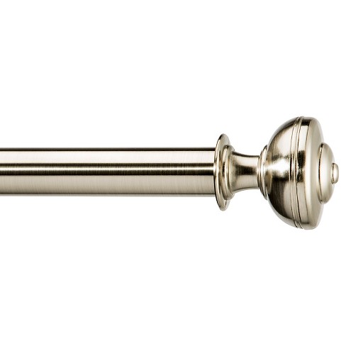 Faux Leather Cylinder Plated Curtain Rod Brass - Threshold™ : Target