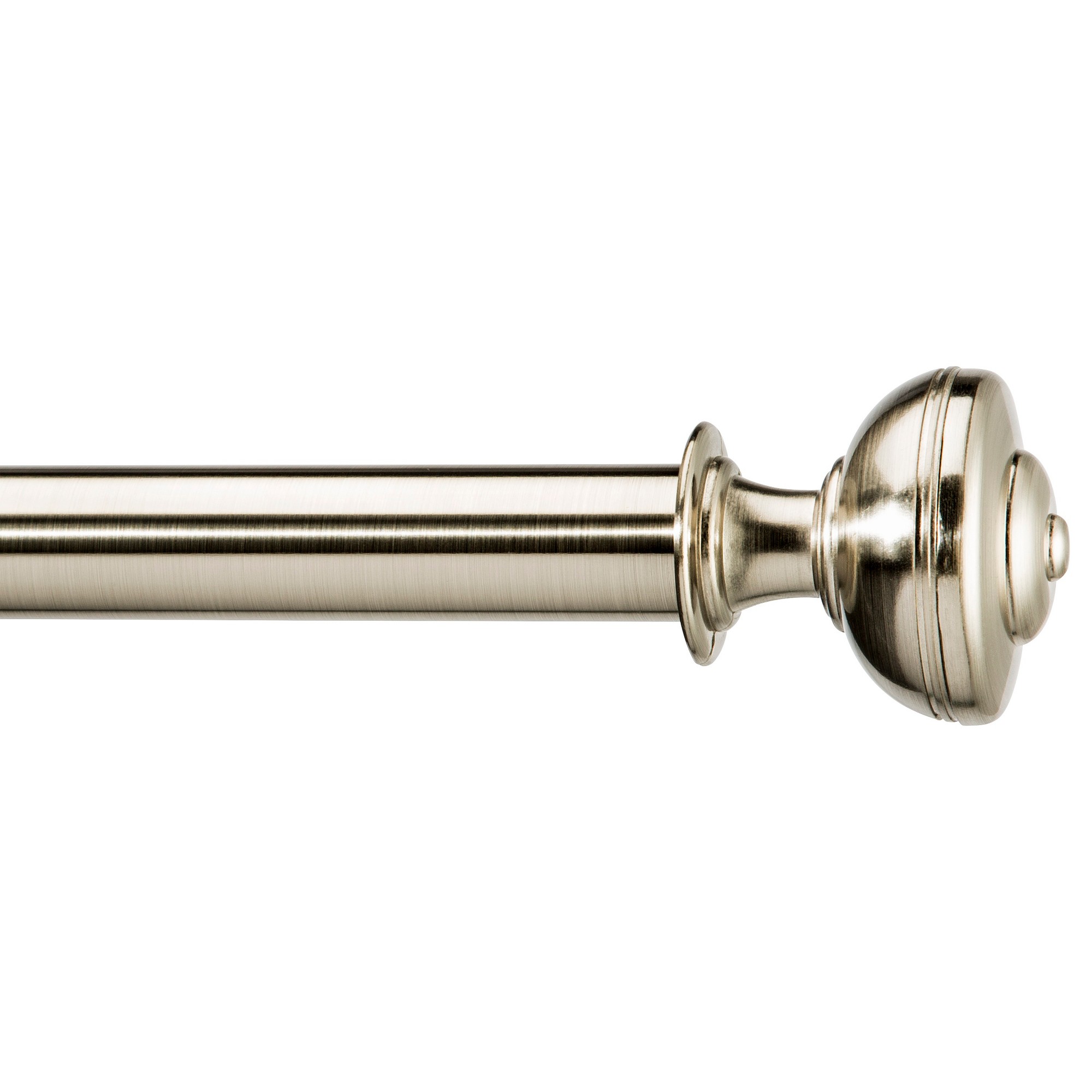 'Knob Curtain Rod - Brushed Nickel (66-120'') - Threshold , Silver'