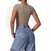 Anna-Kaci Women's Short Sleeve V-Neck Top with Grommet Details and Slim Fit - 4 of 4