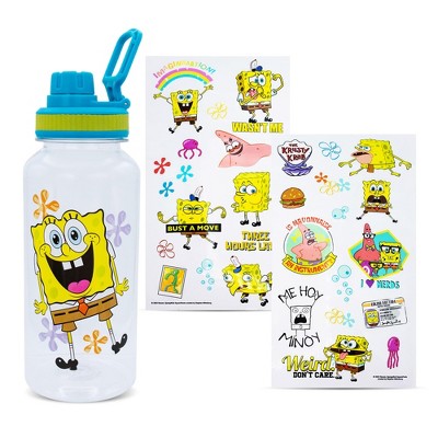 Silver Buffalo Nickelodeon SpongeBob SquarePants Memes Water Bottle With  Sports Cap | 34 Ounces