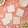 Blue Panda 100 Pack White and Gold Paper Napkins - Disposable Cocktail Napkins for Birthday, Wedding Party Table Decorations, 5 In - 4 of 4