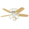 42" Builder Low Profile Ceiling Fan (Includes LED Light Bulb) White - Hunter Fan: 5-Blade, Reversible Motor, Flush Mount - 3 of 4