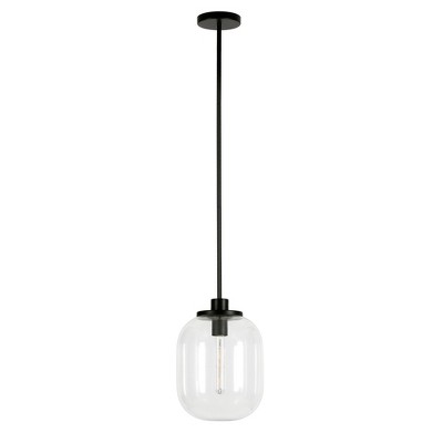 Hudson and Canal 9.62" Wide Pendant with Glass Shade