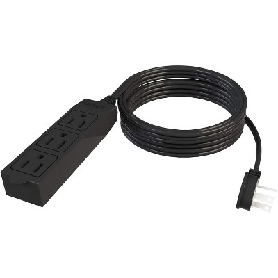 STANLEY 31132 CordMax Office Grounded Low Profile 3-Outlet Indoor Extension Cord 15 Feet Black