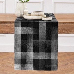 Solino Home Linen Table Runner | Glen Check - 1 of 4
