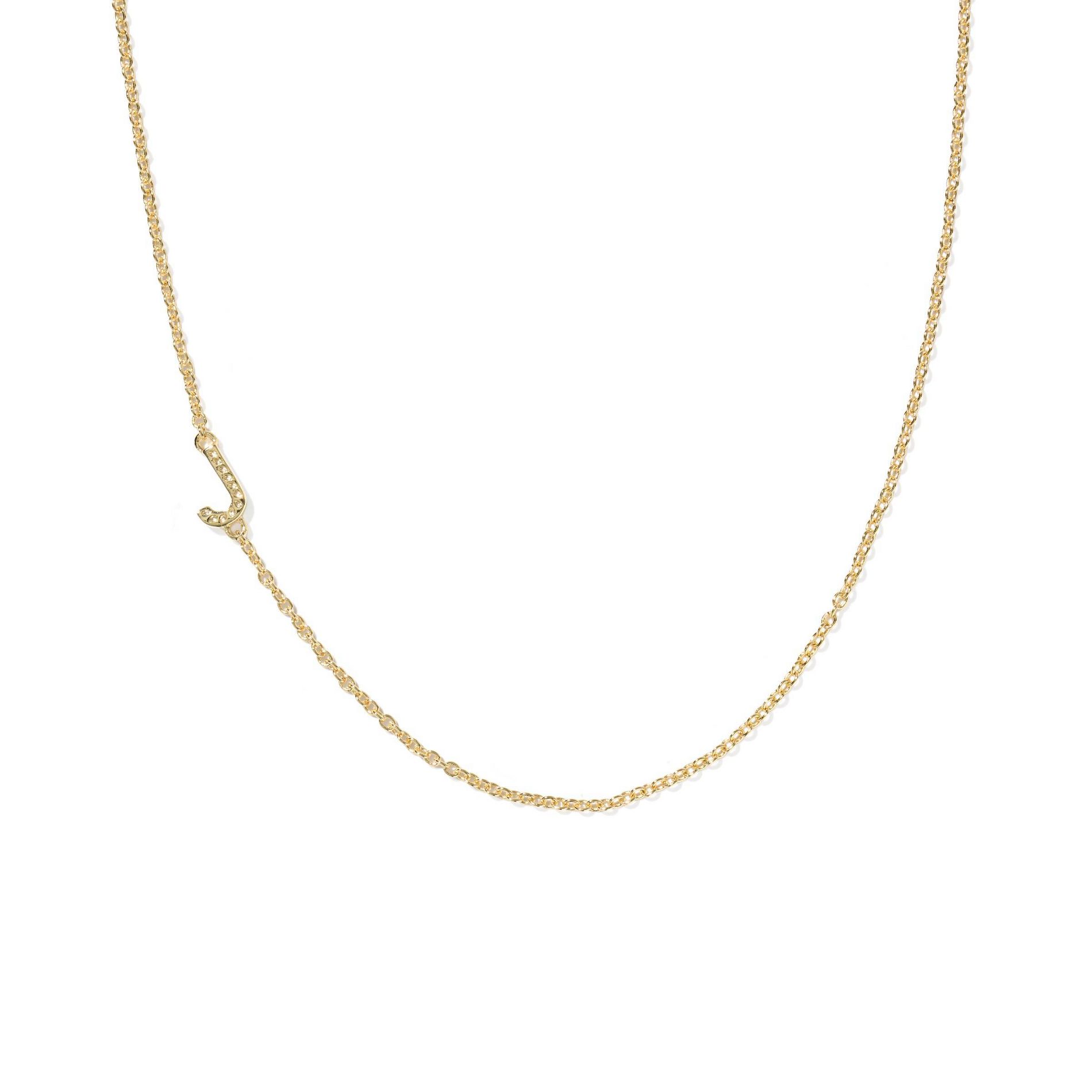 Kendra Scott 14K Gold Over Brass Mini "J"  Initial Pendant Necklace - Gold