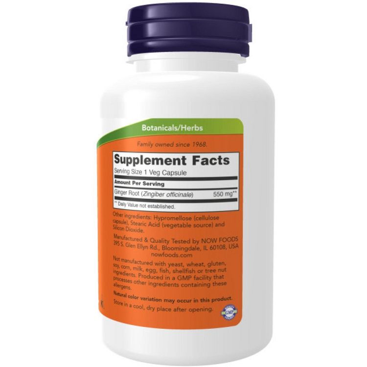 Ginger Root 550mg by Now Foods  -  100 Capsule, 2 of 3